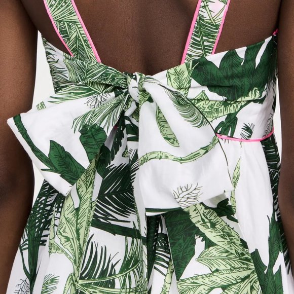 NWT Sold Out Shopbop $475 Juliet Dunn Sash Back Dress Size 0 Palm Summer Spring - Picture 4 of 4